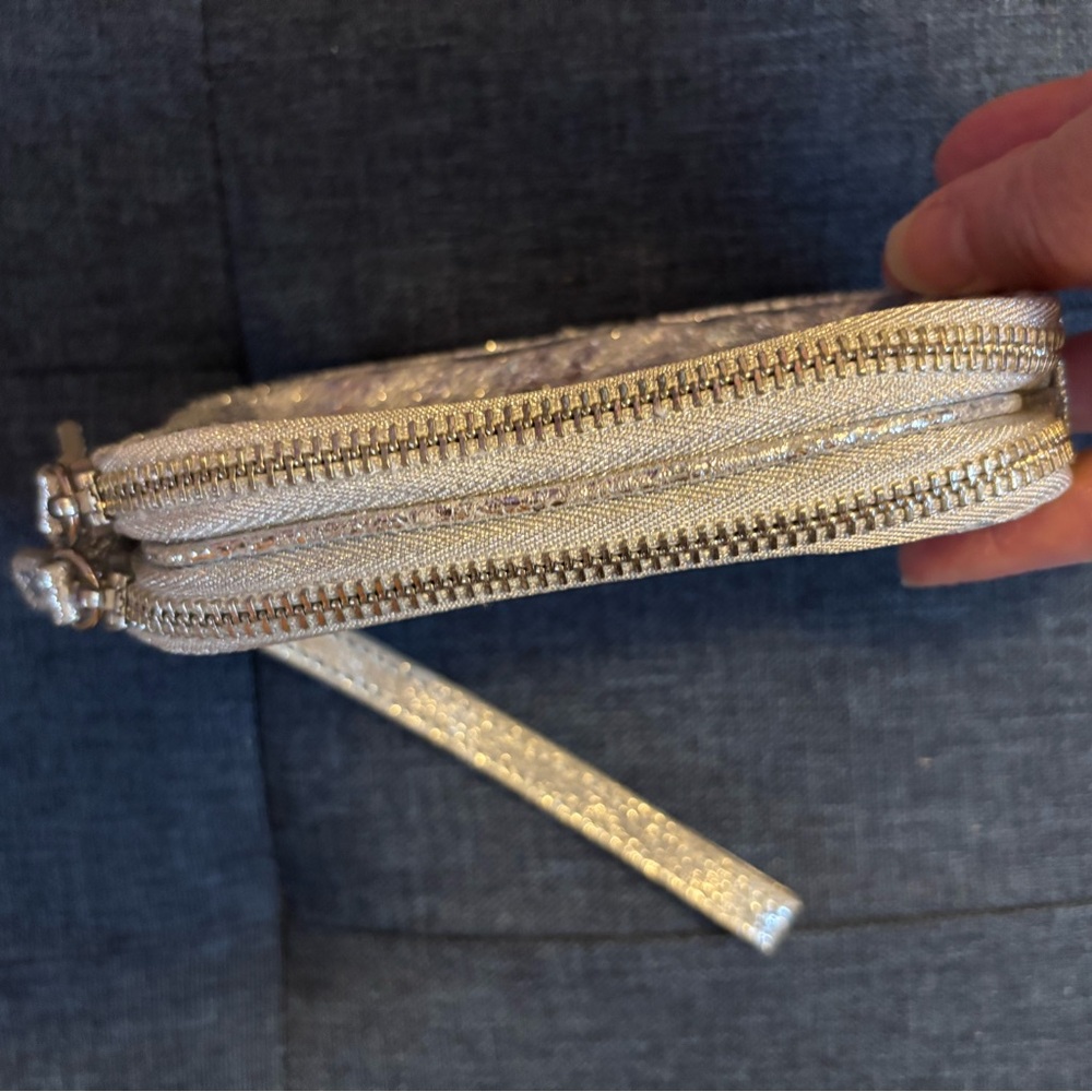 My Flat in London Silver Clutch with Jeweled Bow Accent - Picture 6 of 16